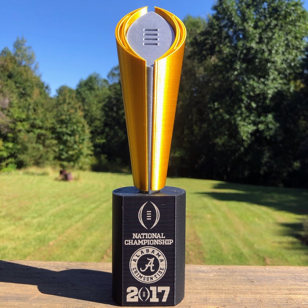 10 inch Alabama Crimson Tide 2017 National Championship collectors trophy